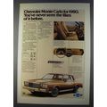 1980 Chevrolet Monte Carlo Ad - Never Seen the ...