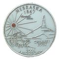 Nebraska State Quarter Fridge Magnet