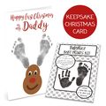 Baby's First Christmas Card for Daddy Handprint...