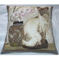 Oriental Cat and Orchid cushion pillow