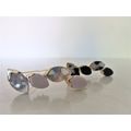 Small polished stone gold hair barrette clip fo...