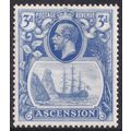Ascension Island KGV 1924-33 3d Blue Ship SG14 ...