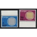 Belgium Europa 2v Margins 1970 MNH SG#2150-2151