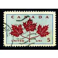 CANADA 1964 SG 542 5c MAPLE LEAVES FINE USED #3
