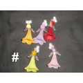 5 unique different colour 40mm angel charms for...