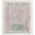 ZULULAND 1894 SG20 CDS POSTMARK KEYPLATE HALFPE...