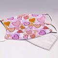 ADJUSTABLE Pastel Hearts Face Mask[ ]