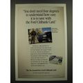 1996 Ford Citibank Credit Card Ad - You don't need four degrees to understand