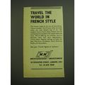 1968 Messageries Maritimes Ad - Travel the world in French Style