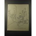 1953 Cartoon by George Price - Dad says goodbye...