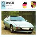 Collectors Club card. Classic Cars. Porsche 924...