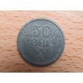 Norway 1944 50 Ore Coin