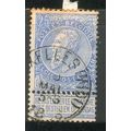 Belgium stamps 1893 - 25c blue with label - Kin...