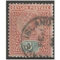 Ceylon 1893 SG245 3c Terracotta & Blue-Green Sc...