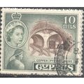 Cyprus 1955 - 10m green/brown - Copper Pyrites ...