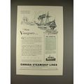 1930 Canada Steamship Lines Ad - First Voyageurs