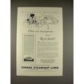 1930 Canada Steamship Lines Ad - Only One Horse...