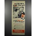 1950 Gaines Meal Dog Food Ad - Your Dog Will be...