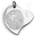 Personalised Adult Fingerprint Curved Heart pen...