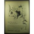 1959 Western Airlines Advertisement - art by Ronald Searle - Jove!