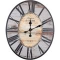 Creative Co-Op Distressed Wood Wall Clock-29" O...