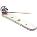 White Day of The Dead Sugar Skull Mexican Dia d...