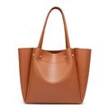Women's Soft Faux Leather Tote Bag Purse Handba...