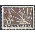 Nyasaland 1938 SG131 1d Brown Mounted Mint