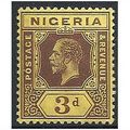 Nigeria 1915 SG5a 3d Purple/Yellow on Lemon Mou...