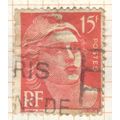 France Stamps 1947 - 15f red "Marianne" - used