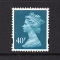 Elizabeth II - 2000 - 40p Deep Azure, Elliptica...