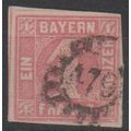 Mi: 3 used 1850 Bavaria Cat € 30
