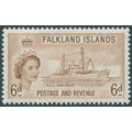 Falkland Islands 1955 6d deep yellow-brown SG 1...