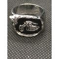 Ring American Biker Men Motorcycle Eagle Ring #...
