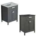 Modern Contemporary Gray 24" Bathroom Vanity - ...