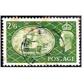 1951 KGVI New Drawings - 2/6 olive green Used C2-1