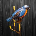 Eastern Bluebird Metal Wall Hanger - Plant - Ac...