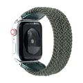 Nylon + Leather Braided Watchband For Apple Wat...