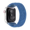Nylon + Leather Braided Watchband For Apple Wat...
