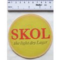 Vintage Beer Mat - Skol the light dry lager