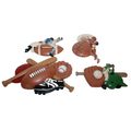 Vtg Boys Room Wall Plaques Decor 4 Sports Set F...