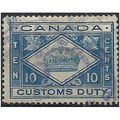 Canada c1900 10c Blue Customs Duty Fine Used ..