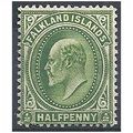 Falkland Islands 1904 SG43 1/2d Yellow-Green Mo...