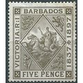 Barbados 1897 SG120 5d Olive-Brown Jubilee Moun...