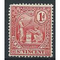 St Vincent 1907 SG95 1d Carmine Mounted Mint..