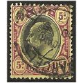 Transvaal 1902 SG254 5/- Black & Purple/Yellow ...