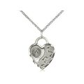 Footprints, Heart Pendant (sterling silver) Cry...
