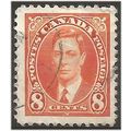 Canada 1937 SG362 8c Orange Fine Used . .. .