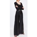 KAREN MILLEN Leather Wide Leg Trouser UK Size 1...