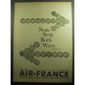 1958 Air France Airline Ad - Non-stop both ways